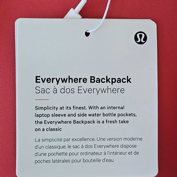 NWT LULULEMON DTRE Desert Red Lightweight Everywhere Backpack One Size OS - Picture 10 of 11